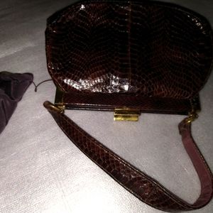 Classy Vintage 'Snakeskin' Handbag w/Coin Purse